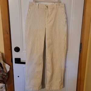 Reitmans Cream Pants with Pinstripes